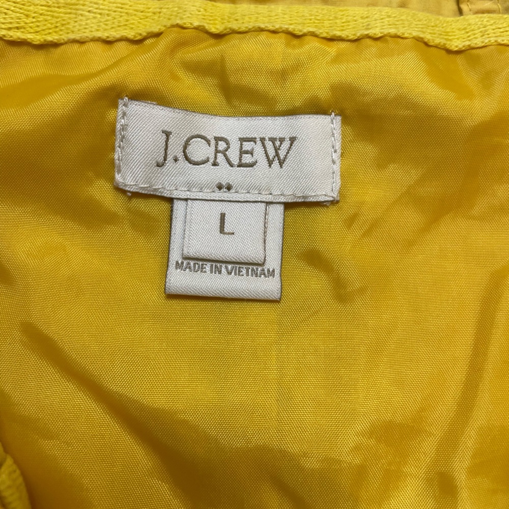 J. Crew size large yellow light windbreaker jacket - Picture 5 of 12